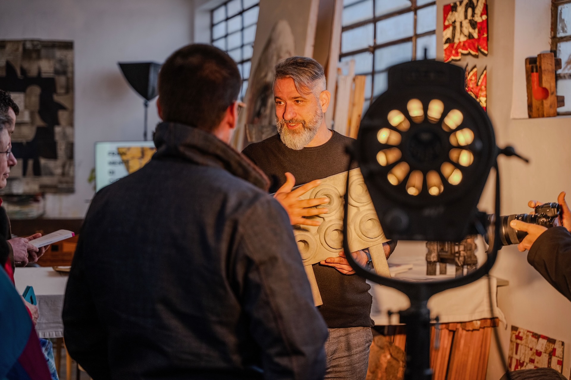 Fabio Zanino in his studio